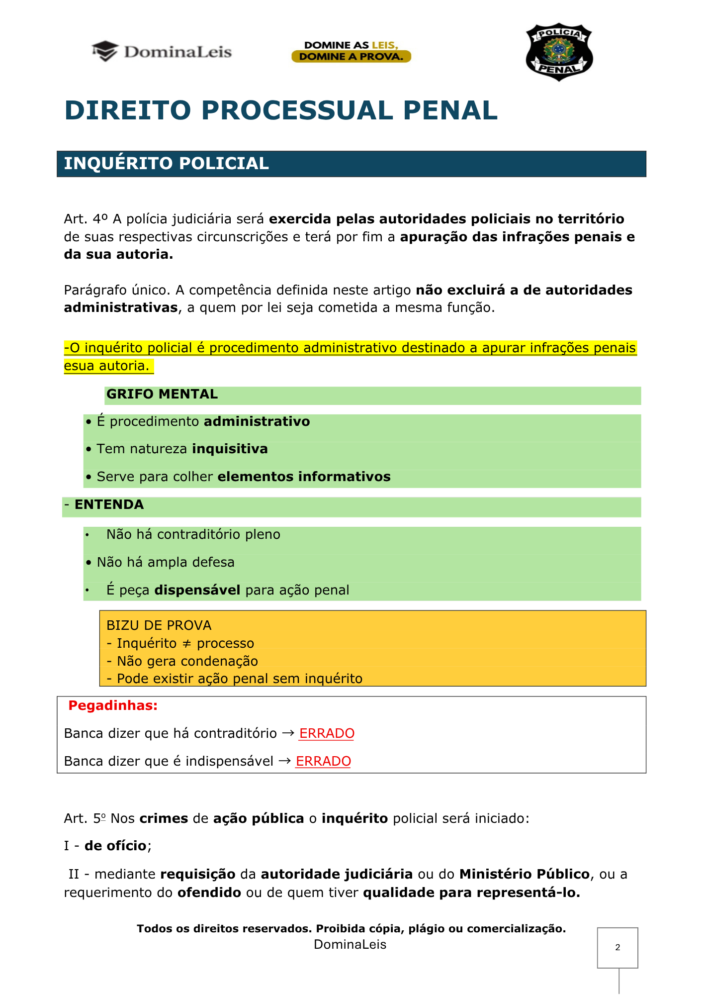 RESUMO DIREITO PROCESSUAL PENAL - PP.pdf